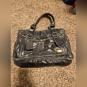 Chloe handbag vintage faded black leather